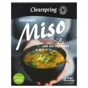 Clearspring Instant Miso Soup with Sea Vegetables Pack of Four 10g