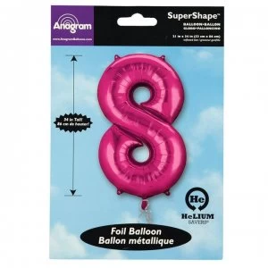 Partymor Shape 8 Foil Balloon - Pink