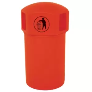 145L Red Spacebin with Tidy Man logo - outdoor litter bin
