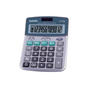 Aurora DT398 Executive 12 Digit Semi-Desk Calculator