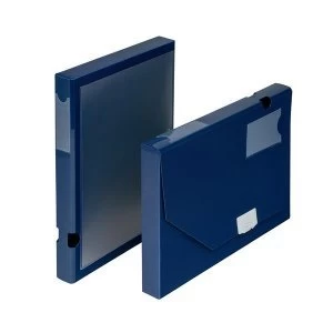 5 Star Office A4 Document Box Polypropylene 30mm Blue Pack 10