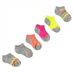 Skechers 6 Pack Socks Girls - Light Multi