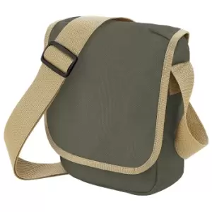 Bagbase Mini Adjustable Reporter / Messenger Bag (2 Litres) (One Size) (Olive/Caramel)