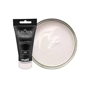 Crown Matt Emulsion Paint - Creme De La Rose Tester Pot - 40ml
