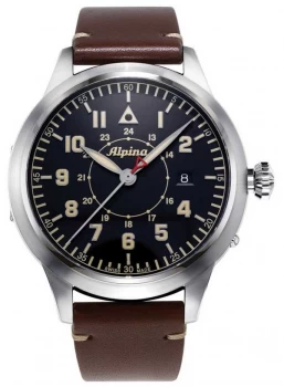 Alpina Smartimer Pilot Heritage LTD Brown Leather Strap Watch