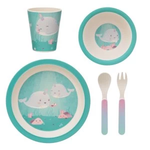 Sass & Belle Alma Narwhal Bamboo Tableware Set