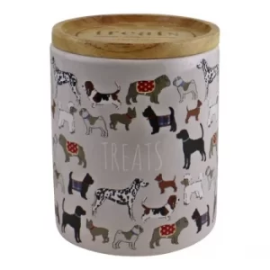 Ceramic Dog Treat Jar With Lid