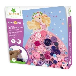 Sycomore Stick & Fun Childrens Button Boards Princess