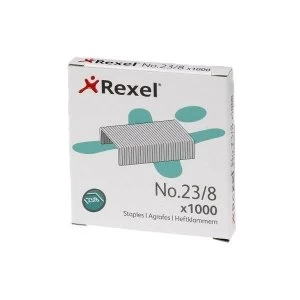 Rexel No. 23 8mm Staples Box of 1000 for Rexel Trackers and Heavy Duty Staplers