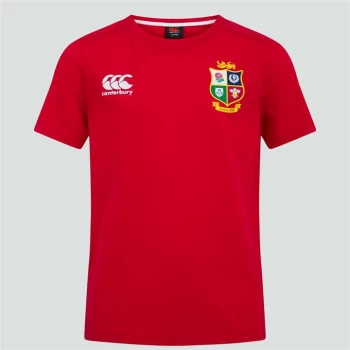 Canterbury British and Irish Lions T Shirt Junior Boys - TANGO RED