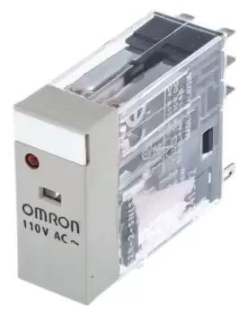 Omron, 110V ac Coil Non-Latching Relay DPDT, 5A Switching Current Plug In, 2 Pole, G2R-2-SN 110AC(S)
