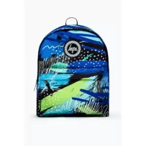 Hype Geo Scribble Backpack (One Size) (Blue/Green/White)