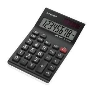 Sharp EL310AX Entry Level Desktop Calculator 8-Digit Black/White