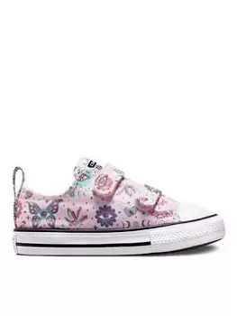 Converse Chuck Taylor All Star 2v Mystic Gems Toddler Ox Trainers, Pink, Size 7