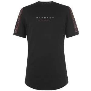 Hermano Taped T-Shirt - Black/Red/Wht