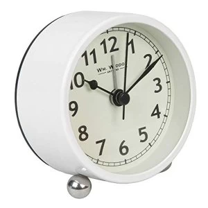 Widdop Alarm Clock 8cm - White