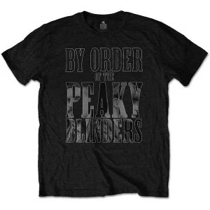 Peaky Blinders - By Order Infill Mens Large T-Shirt - Black