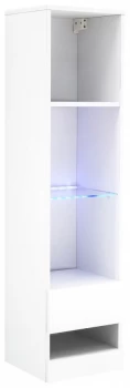 Galicia 4 Shelf LED Bookcase - White