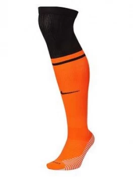 Nike Youth Holland Home 2020 Stadium Sock, Orange/Black, Size 12.5-2