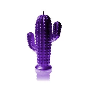 Violet Metallic Large Cactus Candle
