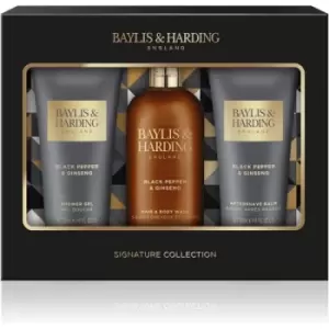 Baylis & Harding Signature Mens Black Pepper & Ginseng Luxury Bathing Trio Gift Set