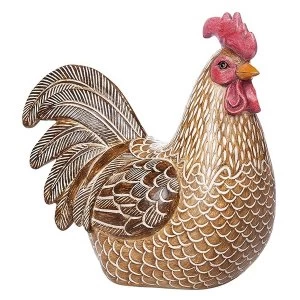 Country Brown Rooster Ornament