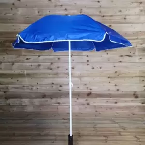 Redwood Leisure - 140cm Dia Blue Fabric Cover Beach Garden Parasol Umbrella Adj Height to 1.6m