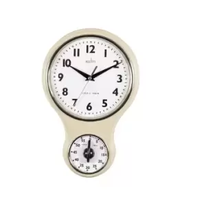Kitchen Time Wall Clock Cream - Acctim