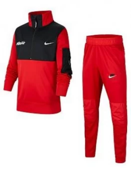 Boys, Nike Older Air Tracksuit - Red/Black, Size L, 12-13 Years