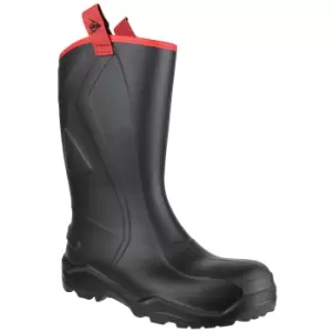 Dunlop Mens Purofort+ Rugged Full Safety Wellington Boots (44 EUR) (Black)