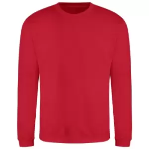 AWDis Adults Unisex Just Hoods Sweatshirt (4XL) (Fire Red)