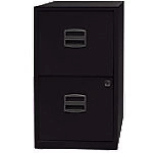 Bisley Filing Cabinet 2 Drawers Black 413 x 400 x 672 mm