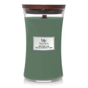 WoodWick Mint Leaves & Oak Candle Large Hourglass