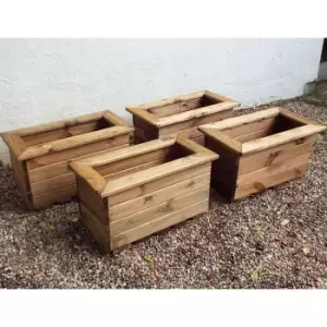 Charles Taylor Small Trough Planter Set of 4, none