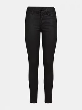 Guess Coated Skinny Jeans - Black, Size 27, Women