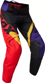 FOX 180 Xpozr Youth Motocross Pants, black-red-yellow, Size 24, black-red-yellow, Size 24