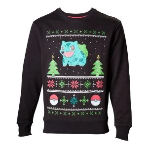 Pokemon - Bulbasaur Christmas Mens XX-Large Sweater - Black