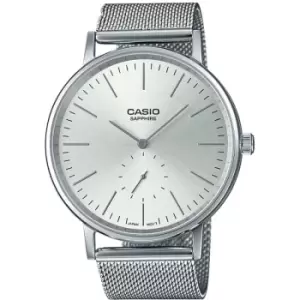 Mens Casio 'Classic' Silver Stainless Steel Quartz Watch