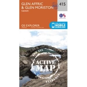 Glen Affric and Glen Moriston by Ordnance Survey (Sheet map, folded, 2015)