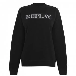 Replay Glitter Box Sweatshirt - Off Black 397