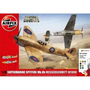 Airfix Supermarine Spitfire MkVb Messerchmitt Dogfight Gift Model Set