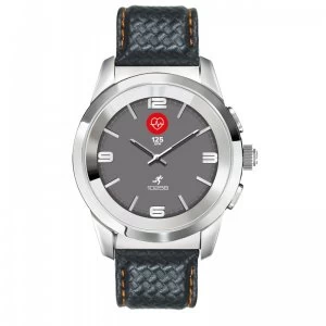 MyKronoz Zetime Premium 44mm - Brushed Titanium/ Black Carbon Orange Stitching Watch