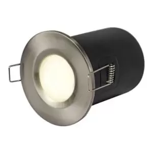 Luceco Matt Stainless Steel Effect Non-Adjustable Fire-Rated Downlight Ip20