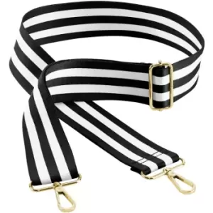 Boutique Striped Adjustable Bag Strap (One Size) (Black/White) - Bagbase