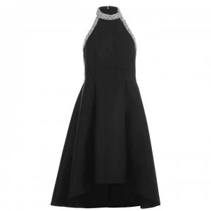 Adrianna Papell Embellished Halter Dress - Black