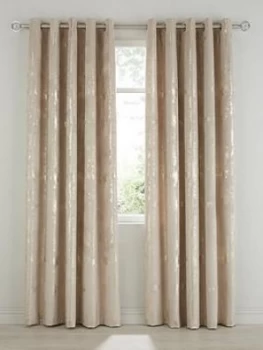 Michelle Keegan Home Embossed Velvet Eyelet Curtains