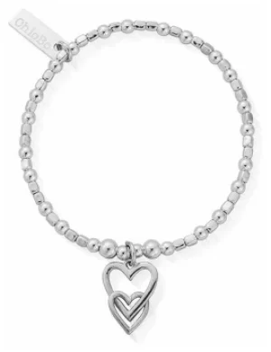 ChloBo Childrens Mini Cube Interlocking Love Heart Bracelet Jewellery