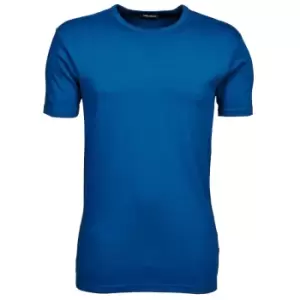 Tee Jays Mens Interlock Short Sleeve T-Shirt (L) (Indigo)