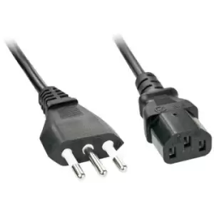 LINDY Current Cable [1x Italy plug - 1x IEC C13 socket ] 3m Black