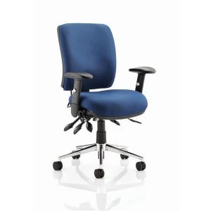 Sonix Operator Chair Height Adjustable Arms Flat Packed Fabric Blue